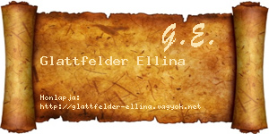 Glattfelder Ellina névjegykártya